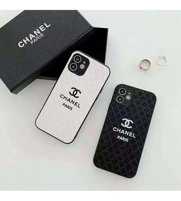 シャネル ブランド iphone 13/12s/13 pro max miniケース  贅沢 レザー風 CHANEL ジャケット型 黒白色 アイフォン13/12/11/x/8/7カバー レディース