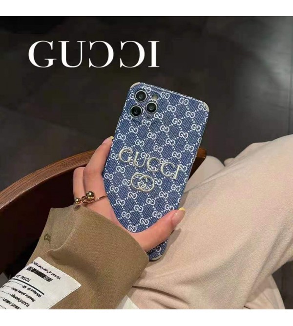 グッチ GUCCI 刺繍風 iPhone 13 Pro/12S/12 Mini/12 Pro Max/11 Pro Maxケース ブランド GG モノグラム ジャケット型 耐衝撃 シンプル 保護 軽量 アイフォン12/11/X/XS/XR/8/7カバー メンズ レディース