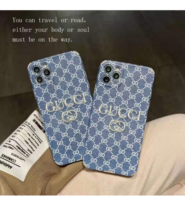 グッチ GUCCI 刺繍風 iPhone 13 Pro/12S/12 Mini/12 Pro Max/11 Pro Maxケース ブランド GG モノグラム ジャケット型 耐衝撃 シンプル 保護 軽量 アイフォン12/11/X/XS/XR/8/7カバー メンズ レディース