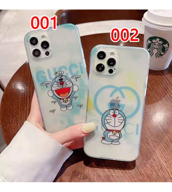 グッチ ドラえもん コラボ ブランド iphone13/12s mini/13 pro maxケース おしゃれ クリアケース Gucci x Doraemon モノグラム 耐衝撃 アイフォン13プロ/12/11/x/8/7カバー  ファッション レデイーズ  