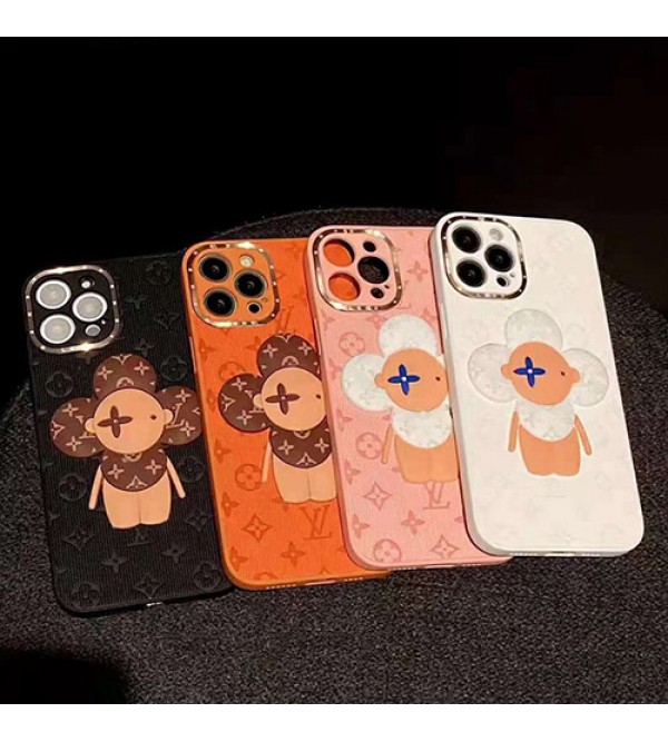 lv ルイヴィトン ブランド iphone 13 mini/13 pro/13 pro maxケース 韓国風 コーデュロイ 立体モノグラム 花ロゴ アイフォン13/12s/12/11/x/8/7 カバー レディース