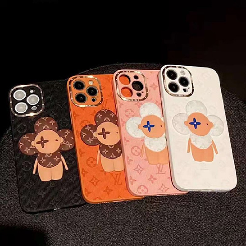 lv ルイヴィトン ブランド iphone 13 mini/13 pro/13 pro maxケース 韓国風 コーデュロイ 立体モノグラム 花ロゴ アイフォン13/12s/12/11/x/8/7 カバー レディース