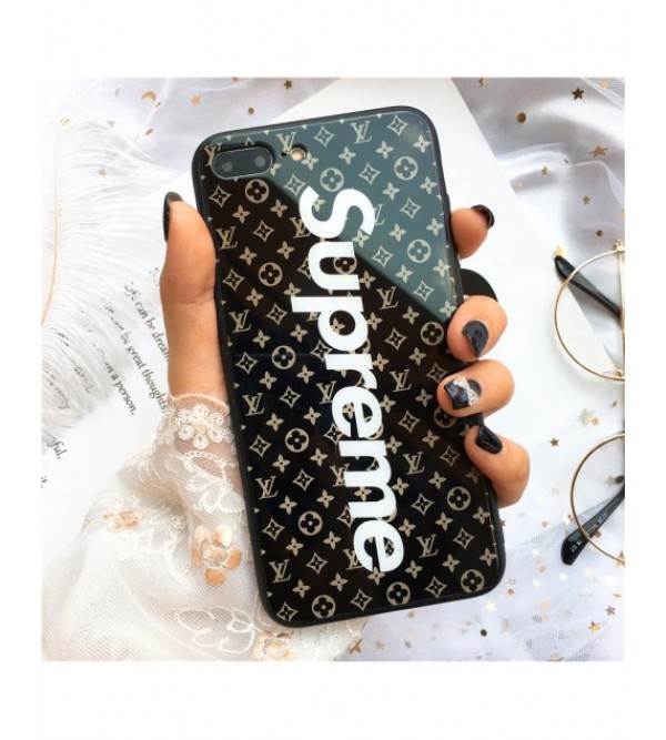 LV Supreme コラボ ガラス型 iPhone 13/13 pro/13 pro max/13 mini/12ケース ブランド 全機種対応 Galaxy s21/S20/S10/S9 Plusカバー ジャケット Xperia 1/10 III/1/5/8ケース モノグラム ルイヴィトン アイフォンX/8/7/Se2スマホケース 