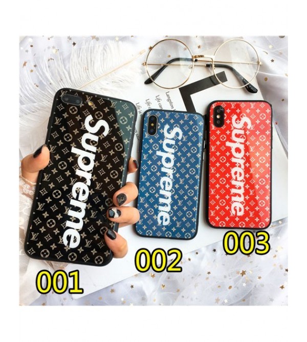 LV Supreme コラボ ガラス型 iPhone 13/13 pro/13 pro max/13 mini/12ケース ブランド 全機種対応 Galaxy s21/S20/S10/S9 Plusカバー ジャケット Xperia 1/10 III/1/5/8ケース モノグラム ルイヴィトン アイフォンX/8/7/Se2スマホケース 