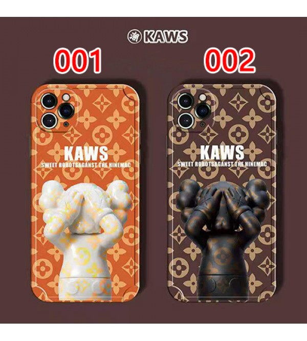 LV KAWS コラボ ブランド iphone 13 pro/13 pro max/13 miniケース おしゃれ ぬいぐるみ モノグラム ルイヴィトン カウズ シンプル 全面保護 アイフォン13/12/11/se2/x/xs/xr/8/7カバー  メンズ レデイーズ