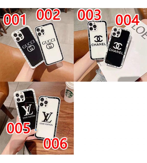 Chanel/シャネル ブランド iPhone 14/14 pro/14 pro max/se 第3世代ケース ルイヴィトン/LV 背面ガラス型  GUCCI/グッチ インスタ風 ジャケット型 黒白色 モノグラム柄 シンプル 耐衝撃 アイフォン14/14プロ/13/12/11/xr/xs/8/7カバー メンズ レディース