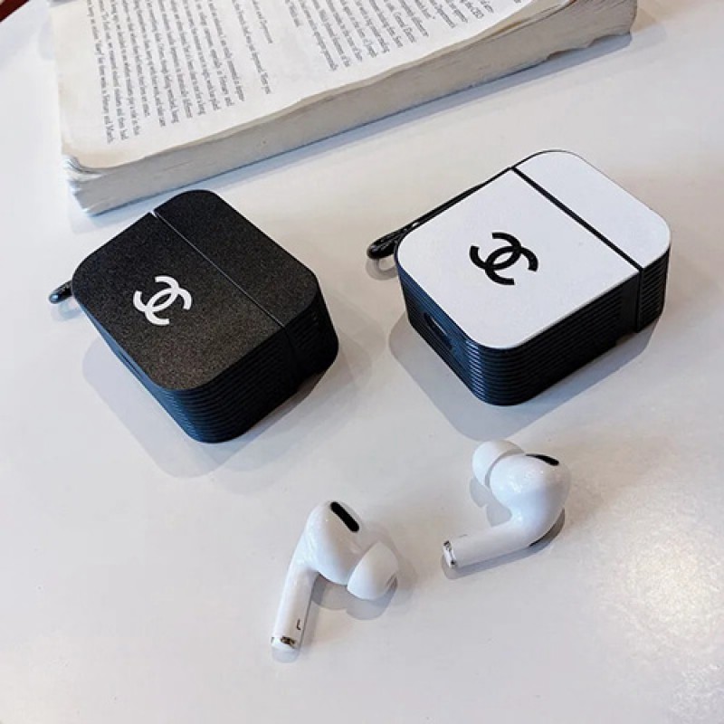 シャネル AirPods 3/Proケース ブランド 韓国風 DIOR エアーポッズ 3/プロケース 防塵収納 シンプル airpods1/2/3/pro保護カバー 黒白色 メンズ レディース