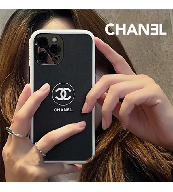 シャネル ブランド iPhone13/13 mini/13 pro/13 pro maxケース モノグラム柄 CHANEL ジャケット型 シンプル 黒白色 四角保護 アイフォン13プロ/13ミニカバー メンズ レディース