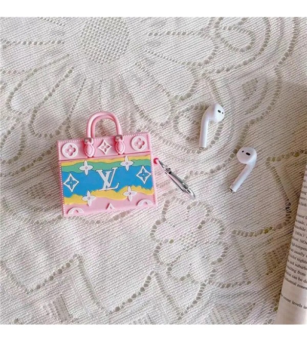 ルイヴィトン Air pods proケース ブランド 可愛い 恐竜柄 LV エアーポッズ収納ケース Airpods 2/1ケース紛失防止 落下防止 軽量 携帯便利