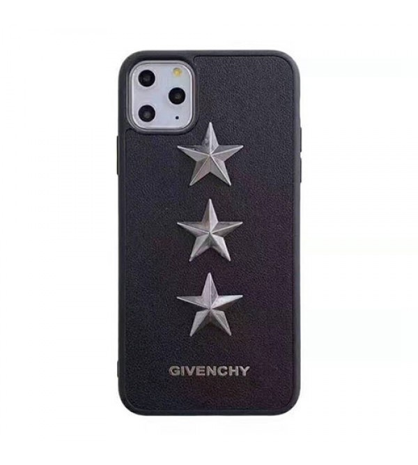 iPhone xr/xs max/xs/11/11pro max/12/12 mini/12 pro/12 pro maxカバー GIVENCHY ジバンシー iphone x/8/7 plusケース iphone6/6 plusカバー カップル ペア  スターロゴ付き かっこいい