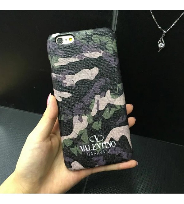 VALENTINO iphone 12ケースアイフォン7プラスカバー ヴァレンティノ iPhone8/8 plus ジャケット 迷彩柄 ブランド アイフォン6/6sカバー 星柄 カップル