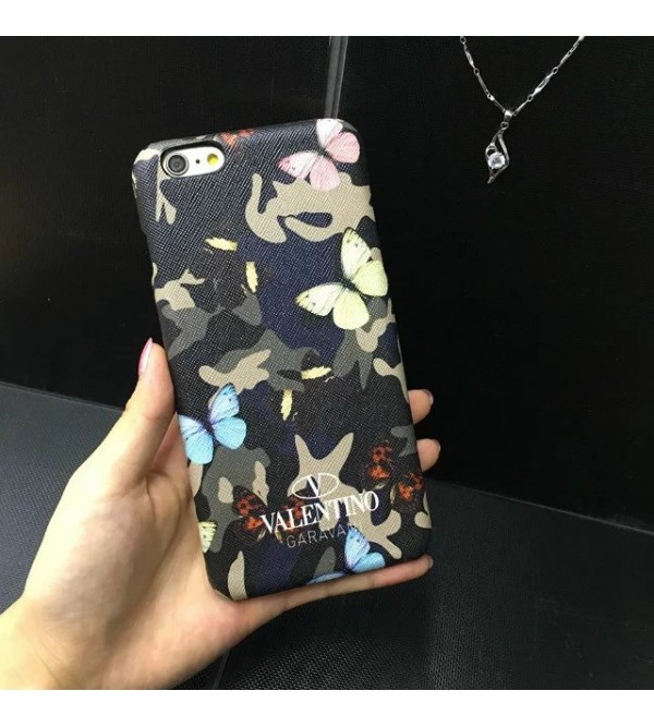 VALENTINO iphone 12ケースアイフォン7プラスカバー ヴァレンティノ iPhone8/8 plus ジャケット 迷彩柄 ブランド アイフォン6/6sカバー 星柄 カップル