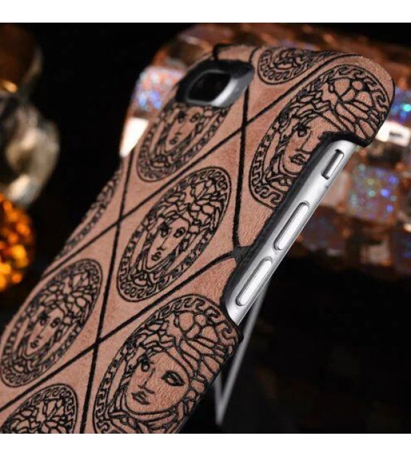 VERSACE  iphone 12ケースアイフォン7プラスカバー ジャケット iPhone8/8 plusケース ヴェルサーチ スエード ブランド アイフォン7/6/6s ペア 