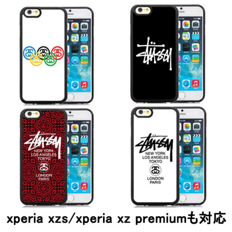 Stussy iphone 12 ケースアイフォンxsマックスケース iphone xr/xs/11 proカバー xperia xz premium/xzsブランドケース SO-03J/SOV35 SO-04J エクスぺリア XZ/X Compact ジャケット Galaxy S7//S8/S6edge ペア ステューシー Xperia X performance 高品質