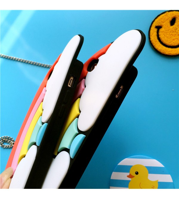 iphone 12 ケースValfre アイフォン8/8 plusケース 虹 iPhone7 plusカバー  ヴァルフェー 白雲 iPhone7 可愛い ブランド iPhone6/6sケース シリコン製