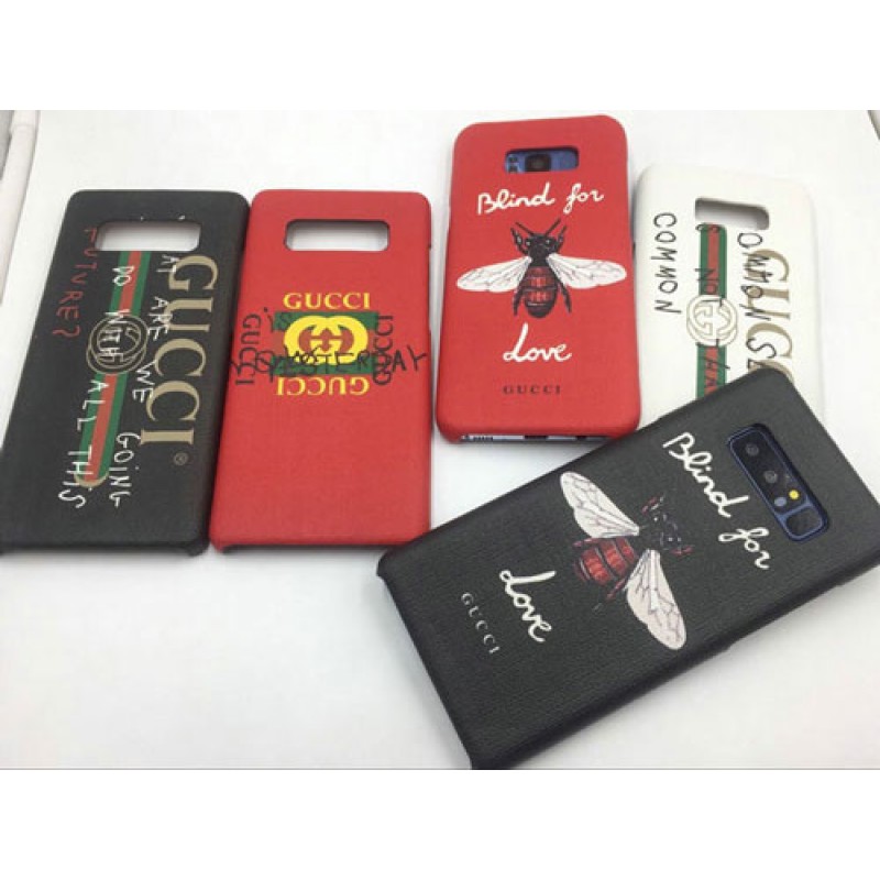 iPhone 12ケースGucciブランド galaxy S10/S10+ケース iphone xr/xs max/x/se2ケース galaxy S8/S8+ ジャケット携帯ケース ファンションケース PU製note8カバー 個性的 男女兼用Gucci黒白ビー絵柄