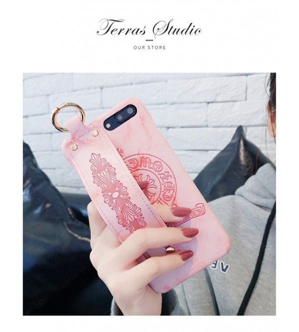 IphoneXケース iphone 12 ケースクロムハーツ Iphone se2/8/7 Iphone8plus/7plus カバー ジャケット Chrome Hearts ブランド Iphone6/6s Plus Iphone6/6sケース ハンドベルト付き カッコイイ