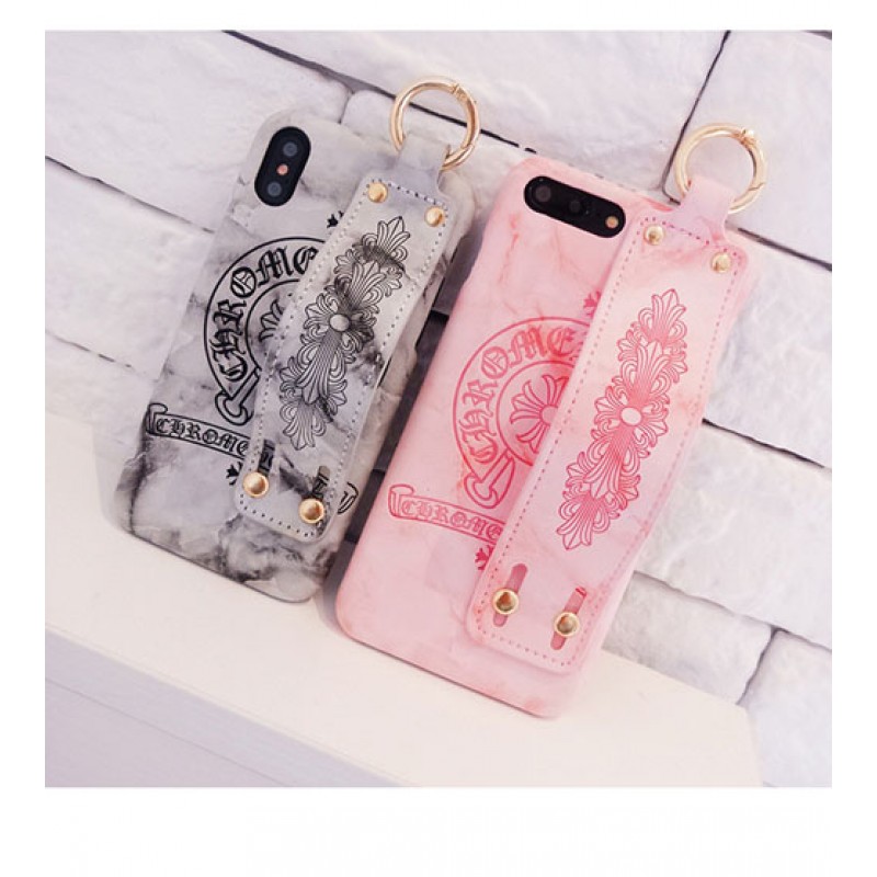 IphoneXケース iphone 12 ケースクロムハーツ Iphone se2/8/7 Iphone8plus/7plus カバー ジャケット Chrome Hearts ブランド Iphone6/6s Plus Iphone6/6sケース ハンドベルト付き カッコイイ