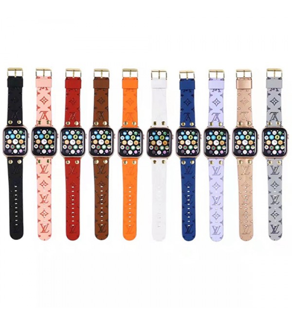 LV/ルイヴィトン ブランド Apple Watch 7/6/5/4/SEバンド ストラップ モノグラム アップル ウォッチ 7/6/5/4/SE腕時計ベルト ファッション 経典風 芸能人愛用 人気 メンズ レディース