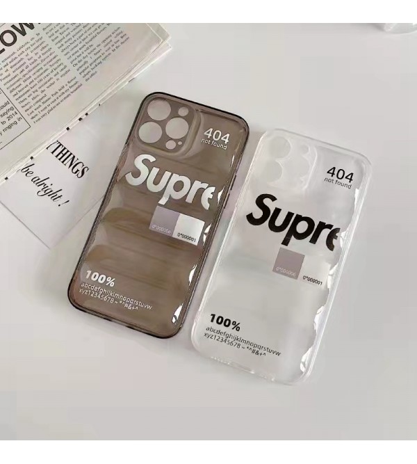 Supreme/シュプリーム ブランド  Iphone 13/13 Pro/13 Pro Maxケース 激安 経典 クリア ジャケット型 セレブ愛用 モノグラム アイフォン13/12/11/X/XS/XR/8+/7+カバー 四角保護 メンズ レディース