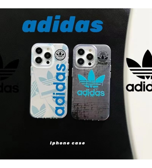 ADIDAS アディダス ブランド iphone 15 Pro max/15 Pro/15/14スマホケース モノグラム アイフォン15プロマックス/14/13/12/11カバー モノグラム ジャケット型 キャンバス 男女兼用