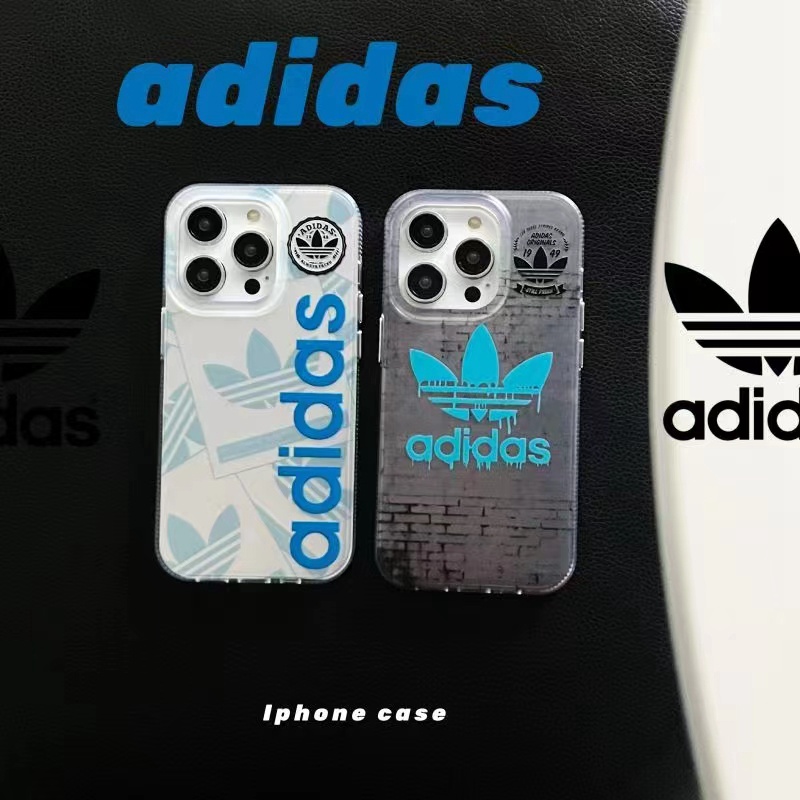 ADIDAS アディダス ブランド iphone 15 Pro max/15 Pro/15/14スマホケース モノグラム アイフォン15プロマックス/14/13/12/11カバー モノグラム ジャケット型 キャンバス 男女兼用