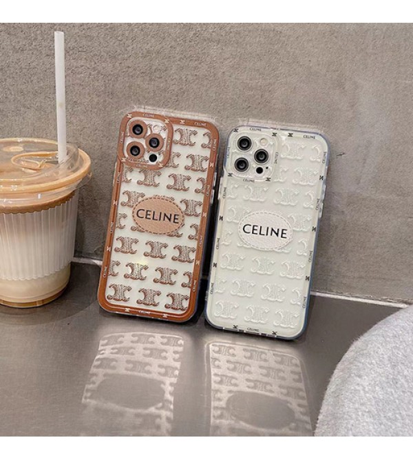 セリーヌ CELINE ブランド iphone13 pro/13 mini/13 pro maxケース 経典モノグラム柄 ジャケット型 クリアケース ソフトケース 安い アイフォン13/12mini/12promaxカバー 交換 ファッション iphone 12/11/se2/x/xs/xr/8/7スマホケース 芸能人愛用 メンズ レディーズ