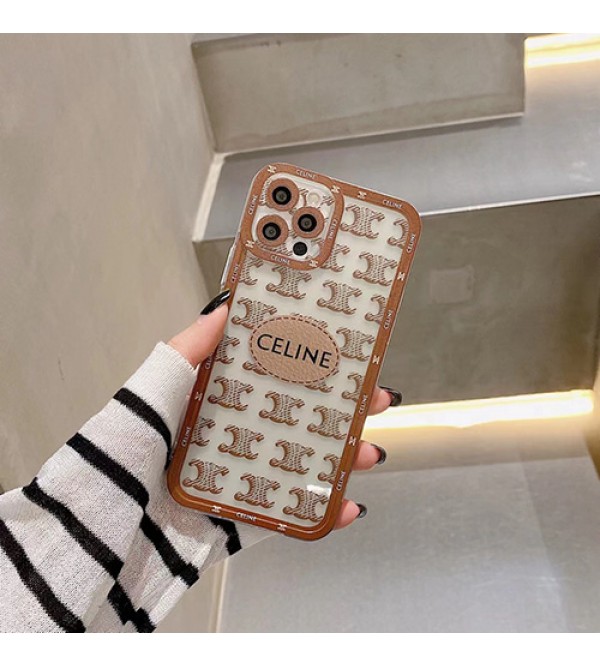 セリーヌ CELINE ブランド iphone13 pro/13 mini/13 pro maxケース 経典モノグラム柄 ジャケット型 クリアケース ソフトケース 安い アイフォン13/12mini/12promaxカバー 交換 ファッション iphone 12/11/se2/x/xs/xr/8/7スマホケース 芸能人愛用 メンズ レディーズ