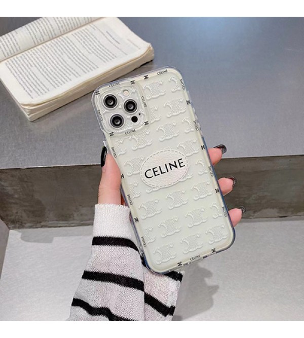 セリーヌ CELINE ブランド iphone13 pro/13 mini/13 pro maxケース 経典モノグラム柄 ジャケット型 クリアケース ソフトケース 安い アイフォン13/12mini/12promaxカバー 交換 ファッション iphone 12/11/se2/x/xs/xr/8/7スマホケース 芸能人愛用 メンズ レディーズ