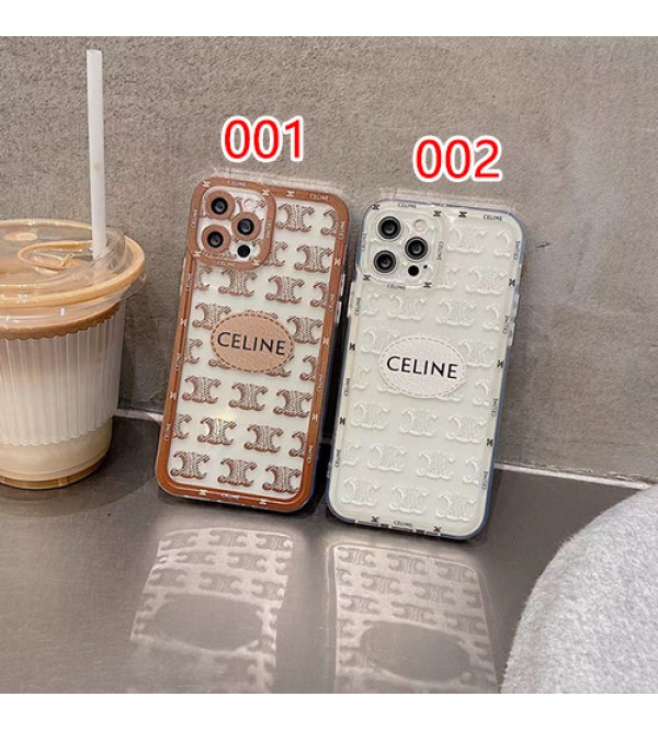 セリーヌ CELINE ブランド iphone13 pro/13 mini/13 pro maxケース 経典モノグラム柄 ジャケット型 クリアケース ソフトケース 安い アイフォン13/12mini/12promaxカバー 交換 ファッション iphone 12/11/se2/x/xs/xr/8/7スマホケース 芸能人愛用 メンズ レディーズ