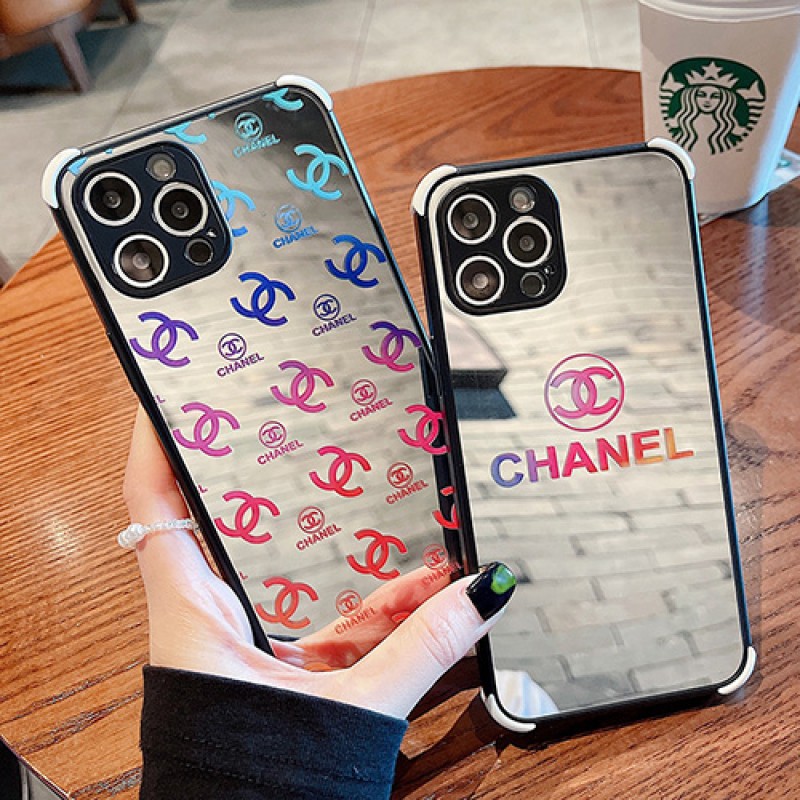 CHANEL/シャネル ブランド iphone 13 mini/13 pro maxケース 鏡面ガラス きらきら アイフォン13/12/11カバー 光沢 潮流 芸能人愛用 安い メンズ レディーズ