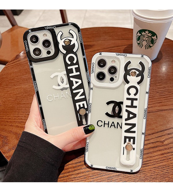 CHANEL/シャネル ブランド iPhone 13 pro/13 pro max/13 miniケース インスタ ハンドバンド付 クリアケース モノグラム ジャケット型 全面保護 アイフォン13/12/11/x/xs/xr/8/7カバー シリコン メンズ レディース