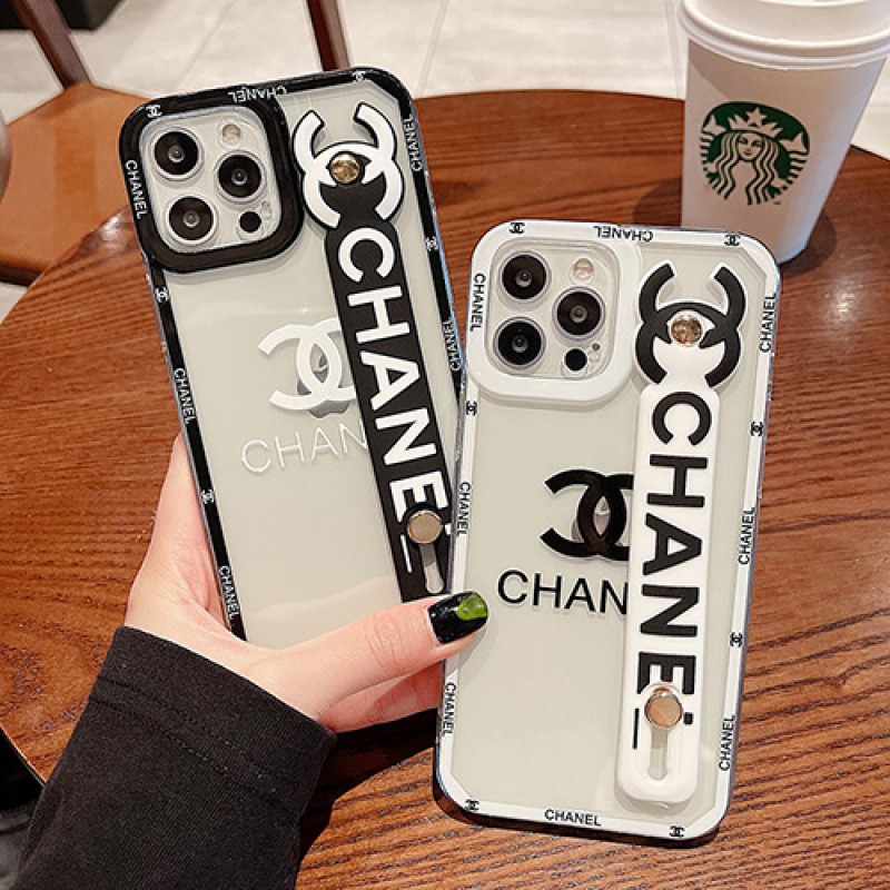 CHANEL/シャネル ブランド iPhone 13 pro/13 pro max/13 miniケース インスタ ハンドバンド付 クリアケース モノグラム ジャケット型 全面保護 アイフォン13/12/11/x/xs/xr/8/7カバー シリコン メンズ レディース