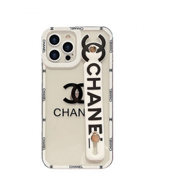 CHANEL/シャネル ブランド iPhone 13 pro/13 pro max/13 miniケース インスタ ハンドバンド付 クリアケース モノグラム ジャケット型 全面保護 アイフォン13/12/11/x/xs/xr/8/7カバー シリコン メンズ レディース