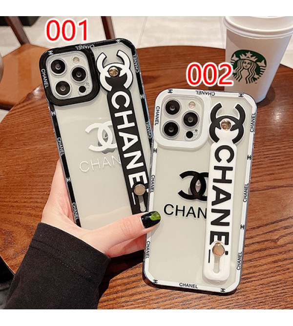 CHANEL/シャネル ブランド iPhone 13 pro/13 pro max/13 miniケース インスタ ハンドバンド付 クリアケース モノグラム ジャケット型 全面保護 アイフォン13/12/11/x/xs/xr/8/7カバー シリコン メンズ レディース