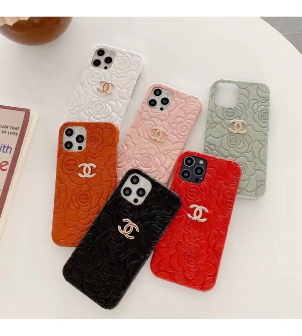 Chanel/シャネル ブランド iphone 14/14 pro/14 pro max/13 miniケース花おしゃれ ジャケット型モノグラム エンボス加工 アイフォン14/13/12/11/x/xr/xs/xs/8/7カバー メンズ レディース