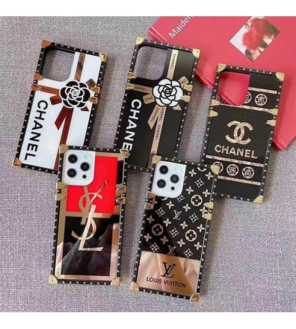 ルイヴィトン シャネル ブランド  iphone 13/13 mini/13 pro/13 pro maxケース YSL CHANEL LV トランク型 シリコン クリアケース イブサンローラン アイフォン  12/12pro/12 pro maxケース 8/7 plusケース 保護 モノグラム ファッション お洒落 メンズ レディーズ