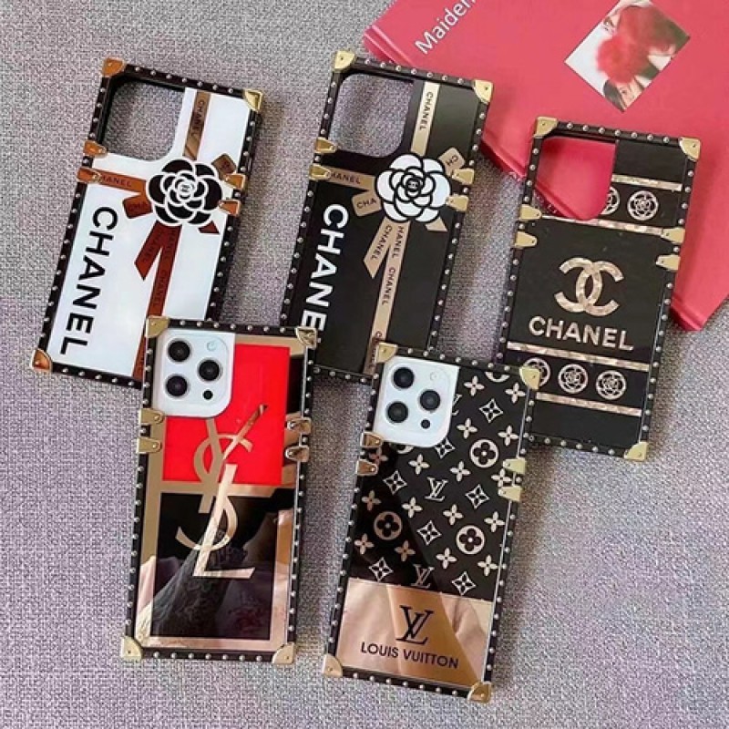 ルイヴィトン シャネル ブランド  iphone 13/13 mini/13 pro/13 pro maxケース YSL CHANEL LV トランク型 シリコン クリアケース イブサンローラン アイフォン  12/12pro/12 pro maxケース 8/7 plusケース 保護 モノグラム ファッション お洒落 メンズ レディーズ