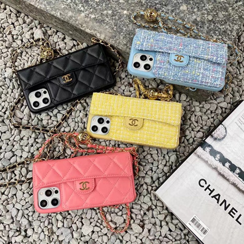 Chanel ブランド iphone13 pro/13 pro max/13 miniケース シャネル 封筒型 カード入れ バッグ型 チェーン付 アイフォン13/12/11/se2/x/xr/xs/8/7カバー ファッション メンズ レディーズ