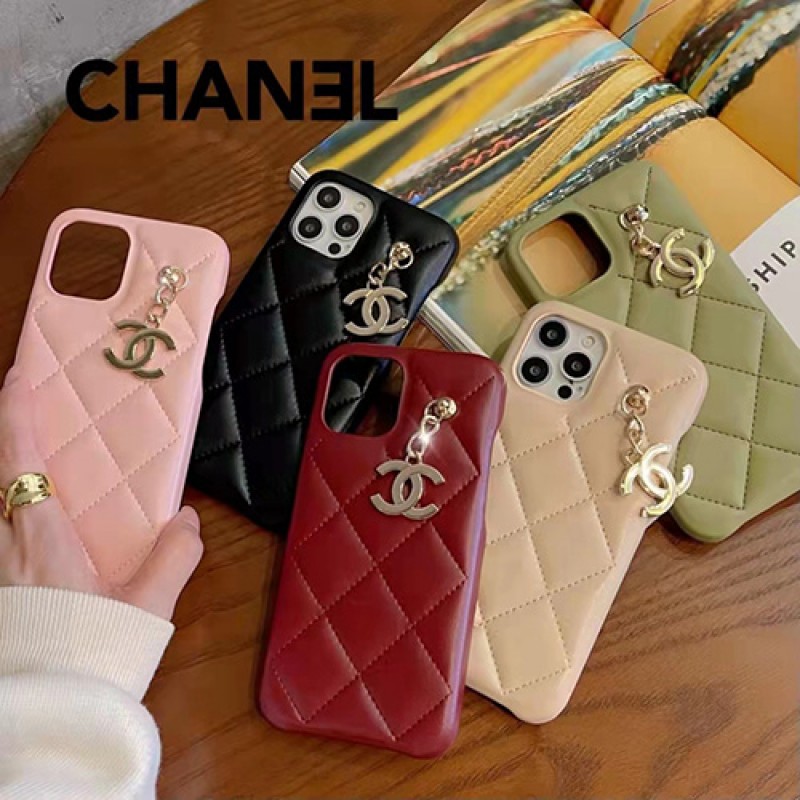 シャネル CHANEL ブランド iphone 14/14 pro/14 pro max/13ケース 可愛い モノグラム 菱形柄 レザー ジャケット型 安い アイフォン14/13/12/11カバー レディース