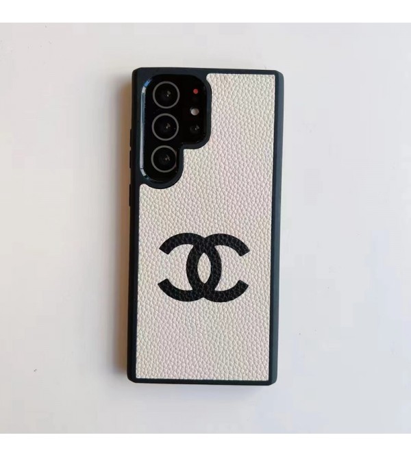 Chanel シャネル ブランド Galaxy S23/S23 Plus/S23 Ultraケース モノグラム レザー ジャケット型 ギャラクシーs23/s22/s21/s20/note20/note10カバー コピー 芸能人愛用 メンズ レディーズ