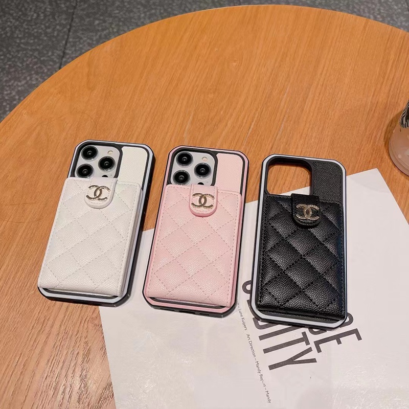 CHANEL ブランド シャネル iPhone 14/14 Pro/14 Pro Max/14 Plusケース 財布型 カードバッグ レザー製 モノグラム アイフォン14/14プロ/14プロ マックス/14プラス/13/12/11/x/xs/xr/8+/7+カバー ファッション メンズ レディース