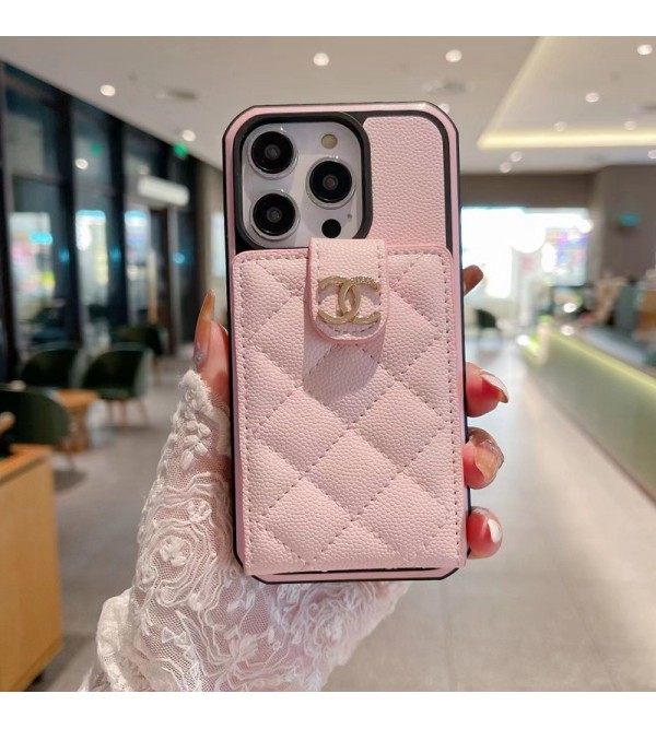 CHANEL ブランド シャネル iPhone 14/14 Pro/14 Pro Max/14 Plusケース 財布型 カードバッグ レザー製 モノグラム アイフォン14/14プロ/14プロ マックス/14プラス/13/12/11/x/xs/xr/8+/7+カバー ファッション メンズ レディース