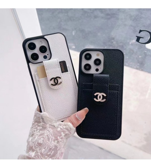 CHANEL/シャネル ブランド iPhone 14/14 Pro/14 Pro Max/14 Plusケース かわいい カードバッグ レザー製 Galaxy S23/S23+/S23 Plus/S23 Ultra/S22/S21/S20スマホケース モノグラム アイフォン14/14プロ/14プロ マックス/14プラス/13/12/11/x/xs/xr/8+/7+カバー ファッション メンズ レディース