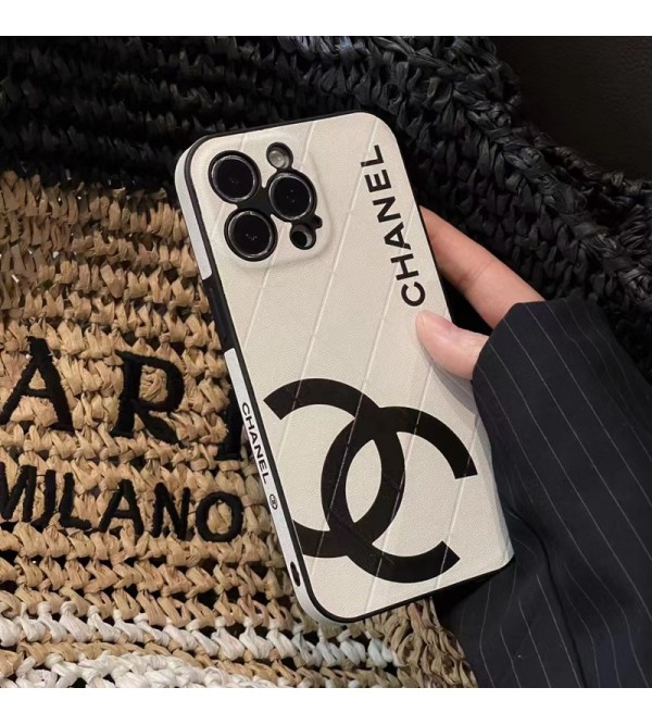 Chanel/シャネル ハイブランド iphone 14/14 pro/14 pro maxケース モノグラム 黒白色 コピー アイフォン14/14プロ/14プロマックス/13/12/11カバー ファッション メンズ レディーズ