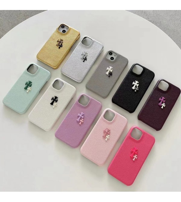 Chrome Hearts ブランド クロムハーツ iPhone 14/14 Pro/14 Pro Maxケース おしゃれ 十字モノグラム レザー風 ジャケット型 カラー色 コピー アイフォン14/14プロ/14プロ マックス/13/12/11カバー コピー メンズ レディーズ