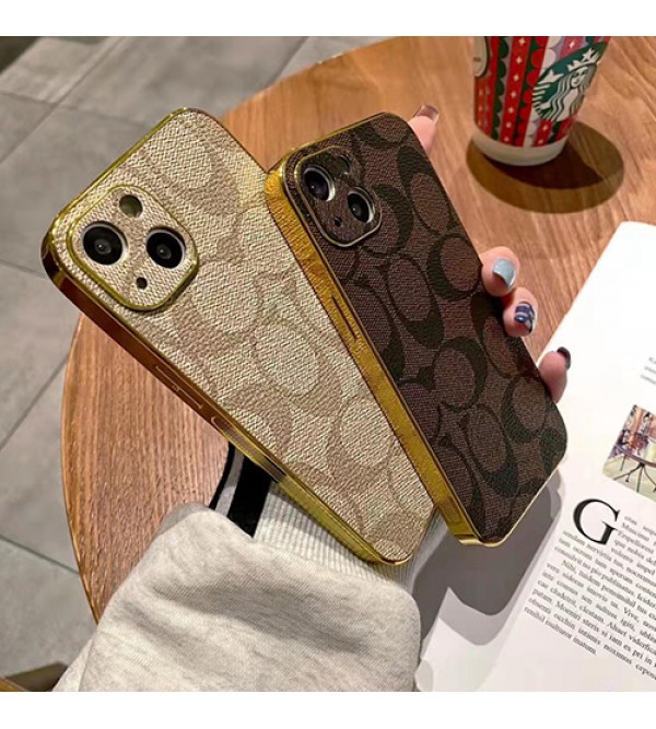 コーチ COACH ブランド Iphone 14 /14 pro/14 pro max/14 plusケース 可愛い モノグラム ジャケット型 きらきら 全面保護 シンプル 四角保護 アイフォン14/13/12/11/x/xs/xr/8/7カバー メンズ レディース