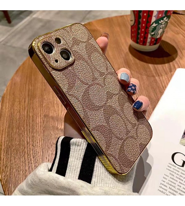 コーチ COACH ブランド Iphone 14 /14 pro/14 pro max/14 plusケース 可愛い モノグラム ジャケット型 きらきら 全面保護 シンプル 四角保護 アイフォン14/13/12/11/x/xs/xr/8/7カバー メンズ レディース