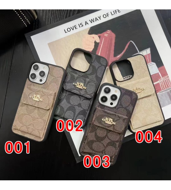 Coach ブランド コーチ iPhone 14/14 Pro/14 Pro maxケース 韓国風 馬車柄 カード入れ モノグラム  レザー バッグ アイフォン14/13/12/11/x/xs/xr/8/7/6カバー 大人気 メンズ レディース