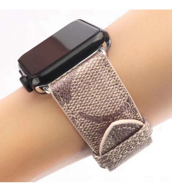 COACH ブランド apple watch7/6/seバンド インスタ風 コーチ モノグラム 革 アップルウォッチ7/6/se/5/4/3/2/1ストラップ 腕時計 大人気 男女通用
